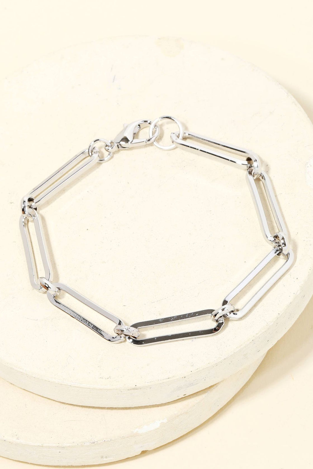 Metallic Oval Chain Link Bracelet