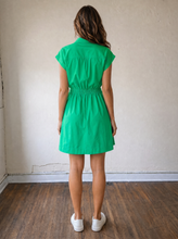 Load image into Gallery viewer, Emerald Afternoon Shirt Dress