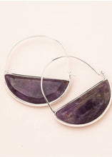 Load image into Gallery viewer, Stone Prism Hoop Earring
