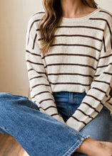 Load image into Gallery viewer, Autumn Avenue Stripe Sweater | Cream