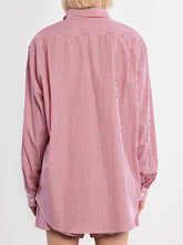 Load image into Gallery viewer, Red Stripe Button Down Shirt