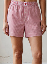 Load image into Gallery viewer, Heart Detail Stripe Boxer Shorts