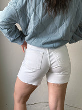 Load image into Gallery viewer, Just Black Denim Crisp Summer White Bermuda Shorts