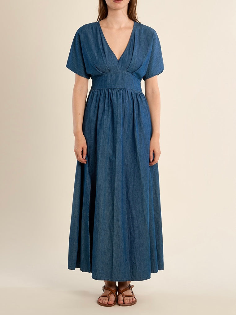 midi chambray dress Chambray Midi Dress – Modish