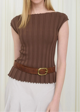 Load image into Gallery viewer, Effortless Edge Boat Neck Ribbed Sweater