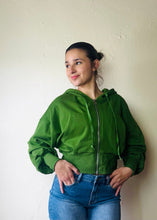 Load image into Gallery viewer, Evergreen French Terry Cropped Hoodie