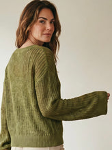 Load image into Gallery viewer, Olive Grove Open Knit Sweater
