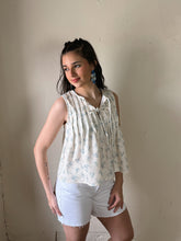 Load image into Gallery viewer, Garden Bloom Front Tie Sleeveless Top