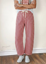 Load image into Gallery viewer, Harbor Stripe Barrel Pants | Red