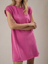 Load image into Gallery viewer, Cuffed Sleeve Pocket Mini Dress | Pink