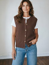 Load image into Gallery viewer, Harvest Market Sweater Vest | Chocolate
