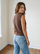 Load image into Gallery viewer, Harvest Market Sweater Vest | Chocolate