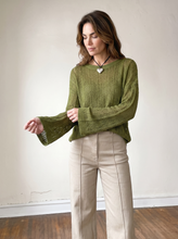 Load image into Gallery viewer, Olive Grove Open Knit Sweater
