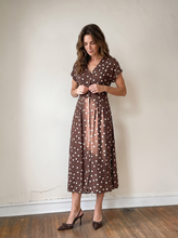 Load image into Gallery viewer, Chocolate Dot Midi Dress