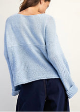Load image into Gallery viewer, Textured Boat Neck Sweater | Baby Blue