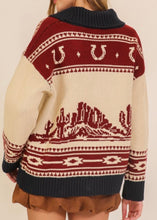 Load image into Gallery viewer, Sierra Jacquard Shawl Collar Cardigan