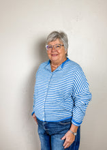 Load image into Gallery viewer, Millie Jane Cardigan | Royal Stripe