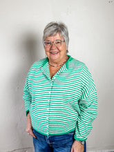 Load image into Gallery viewer, Millie Jane Cardigan | Green Stripe