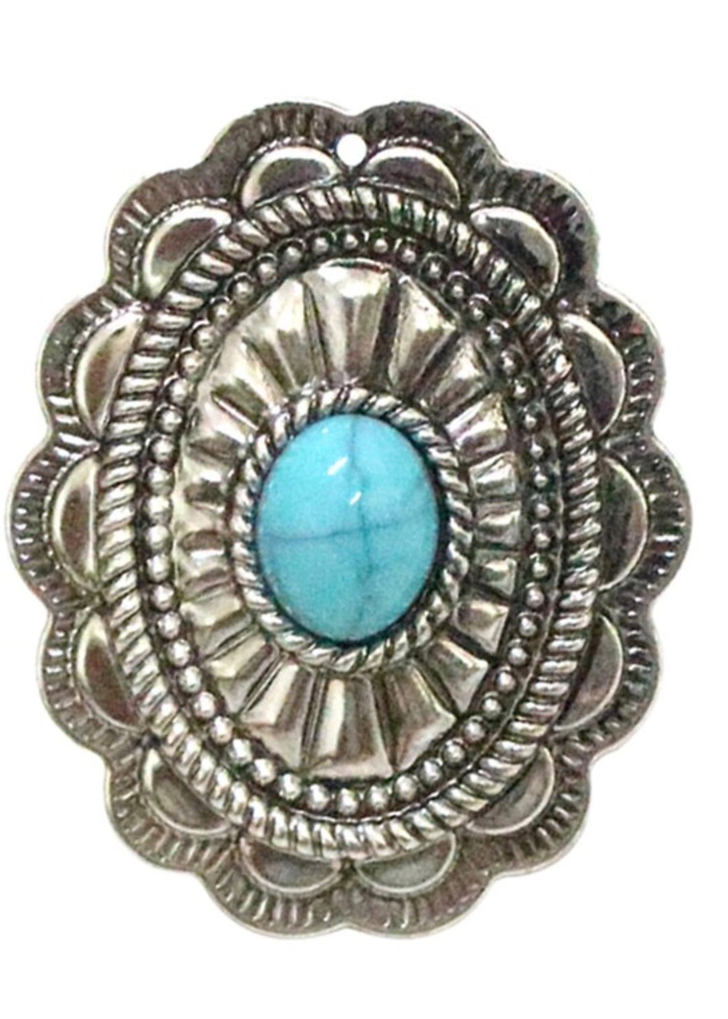 Turquoise Western Concho Ring