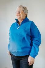 Load image into Gallery viewer, Extended Super Soft Fleece 1/4 Zip Sweatshirt | Blue