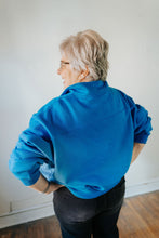 Load image into Gallery viewer, Extended Super Soft Fleece 1/4 Zip Sweatshirt | Blue