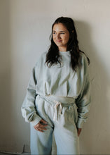 Load image into Gallery viewer, Pia Cropped Balloon Sweatshirt | Digital Mist