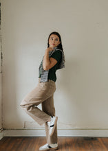 Load image into Gallery viewer, Just USA Khaki Mid Rise Barrel Jeans