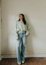 Load image into Gallery viewer, Pia Cropped Balloon Sweatshirt | Digital Mist