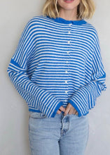 Load image into Gallery viewer, Millie Jane Cardigan | Royal Stripe
