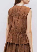 Load image into Gallery viewer, Melinda Polka Dot Tie Front Top