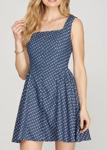 Load image into Gallery viewer, Sleeveless Star Print Chambray Dress