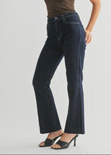 Load image into Gallery viewer, Just Black Denim Dark Denim Cropped Flare Jean