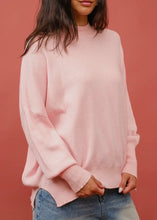 Load image into Gallery viewer, Soft Blush Cashmere Blend Crewneck Sweater