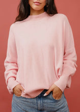 Load image into Gallery viewer, Soft Blush Cashmere Blend Crewneck Sweater