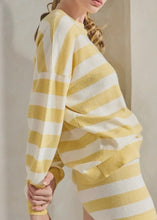 Load image into Gallery viewer, Butter Stripe Cashmere Blend Sweater