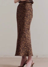 Load image into Gallery viewer, Leopard Mermaid Fit Maxi Skirt