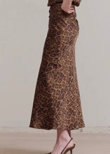 Load image into Gallery viewer, Leopard Mermaid Fit Maxi Skirt