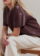 Load image into Gallery viewer, Vegan Leather Loose Fit Top | Wine