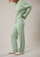 Load image into Gallery viewer, Round Neck Stripe Boxy Top and Wide Leg Pants