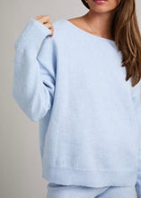 Load image into Gallery viewer, Cloud Blue Off Shoulder Sweater