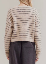 Load image into Gallery viewer, Sable Stripe Fuzzy Sweater Top