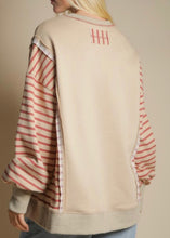 Load image into Gallery viewer, Extended Size Oversized Striped Casual Knit Top