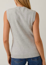 Load image into Gallery viewer, Heather Grey Button Down Knit Vest