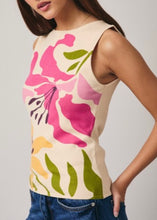 Load image into Gallery viewer, Boat Neck Sleeveless Tropical Printed Top
