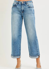 Load image into Gallery viewer, Extended Mid Rise Ankle Boyfriend Cuffed Jeans