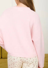 Load image into Gallery viewer, Roll Neck Wool Blend Knit Cardigan | Pink