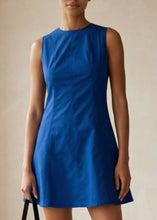 Load image into Gallery viewer, High Neck Skater Flare Dress – Royal Blue