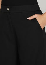 Load image into Gallery viewer, Woven Pants with Elastic Back Waistband- Black