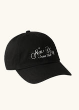 Load image into Gallery viewer, Black New York Social Club Text Embroidery Baseball Cap