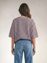 Load image into Gallery viewer, Weekend Stripe Relaxed Tee | Violet